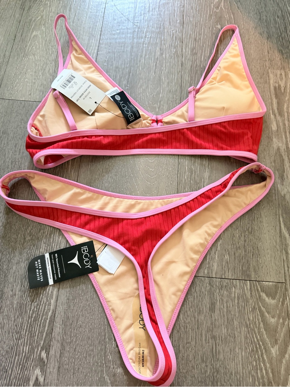 2 Piece Cotton On Body Red Bikini Size Large - Picture 2 of 4